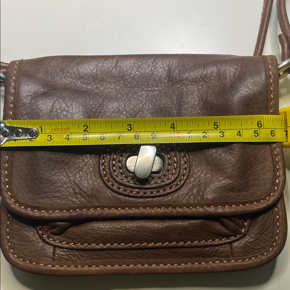 Fossil Brown Leather Crossbody Bag - Picture 6 of 7